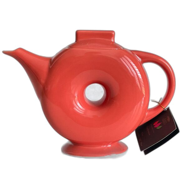 NEW Exclusive The Tea Lovers "O" Pot by Eden Grove - Circular Orange Teapot NWT